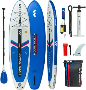 10'6''Inflatable Stand Up Paddle Board for Adults with Premium ISUP Paddle Board Accessories, Sturdy Design,Light Weight, Non-Slip Comfort Deck Paddleboard Inflatable,Traveling, Surfing,Paddleboarding