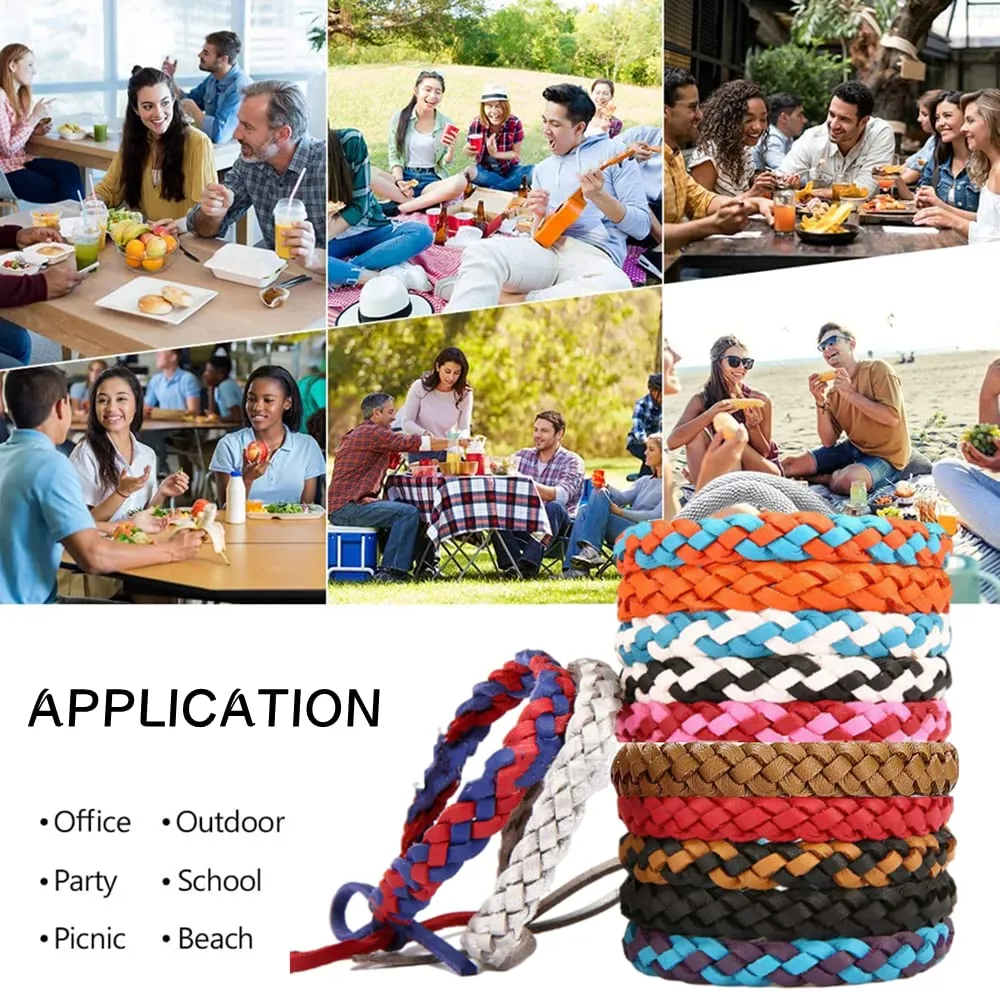 12 Pack Mosquito Repellent Bracelet Anti Bug Wristbands Anti Mosquito Bracelet Mosquito Bands for Adults Kids & Babies for Outdoors up to 300 Hours of Protection