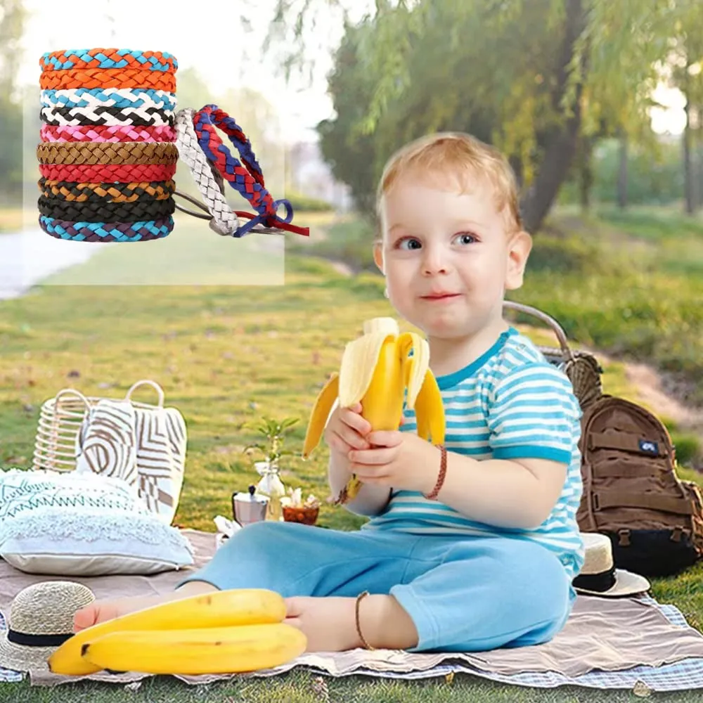 12 Pack Mosquito Repellent Bracelet Anti Bug Wristbands Anti Mosquito Bracelet Mosquito Bands for Adults Kids & Babies for Outdoors up to 300 Hours of Protection