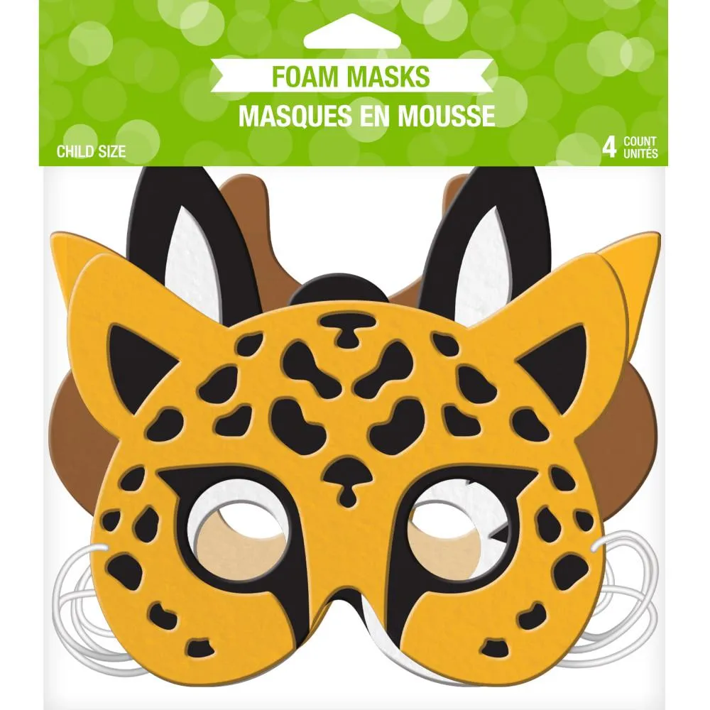 Bulk Jungle Animals Foam Masks (24 per Case)