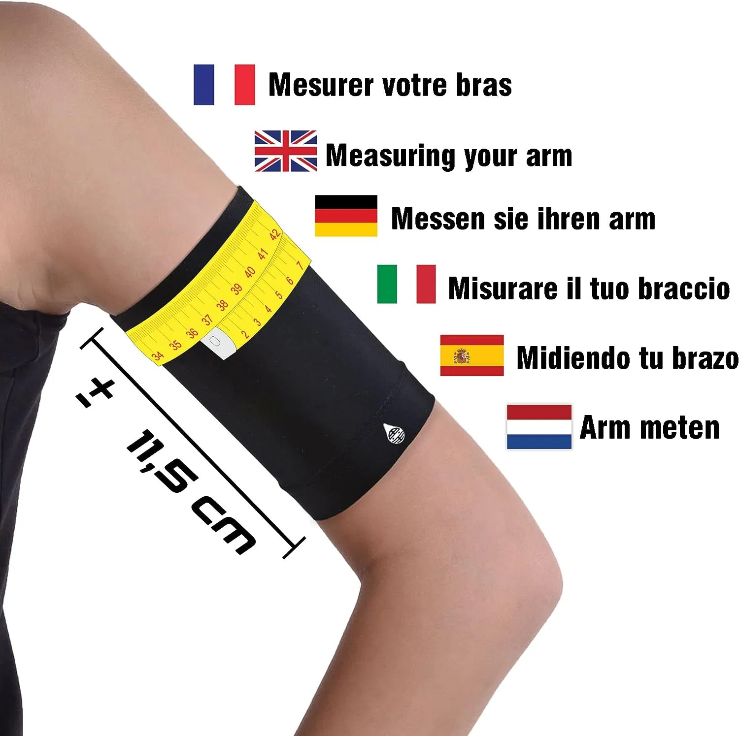 Comfortable & Reusable Slide Band for Diabetics | Glucose Sensor Protection Wristband for Freestyle Libre, Medtronic, Dexcom, and Omnipod (Black design)
