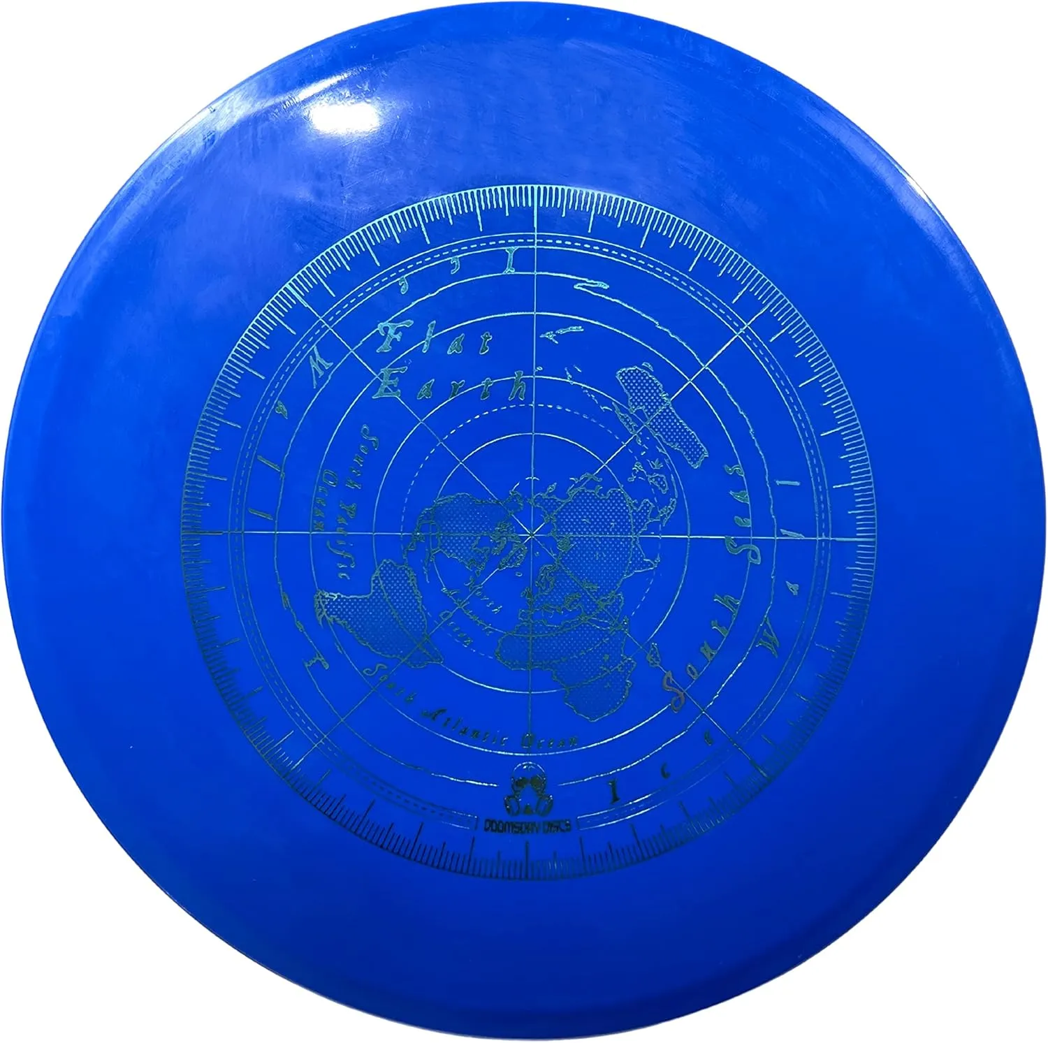 DOOMSDAY DISCS Flat Earth Disc Golf Midrange in Abduction Plastic