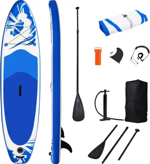 Inflatable Paddle Board,Stand Up Paddle Board for Adults, Surfing, Yoga,with ISUP Accessories,Bottom Fin for Paddling, Leash, Hand Pump and Backpack