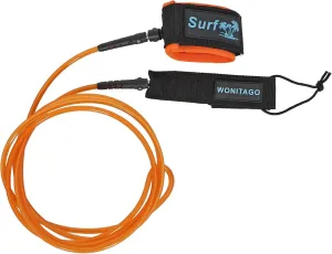 Premium Surfboard Leash, 6/7/8/9/10 ft, Straight Surf Board Leashes, 7mm Legrope Strap for Shortboard, Longboard