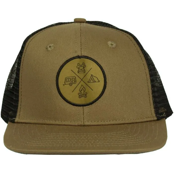 Ranger Dan Cross Mid-Crown Trucker Cap - Olive