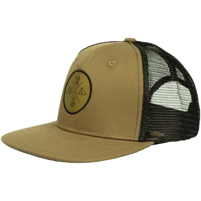 Ranger Dan Cross Mid-Crown Trucker Cap - Olive