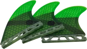 UPSURF Surfboard fin Future Basic Fin Medium Size, G5 tri Fin (Green G7)